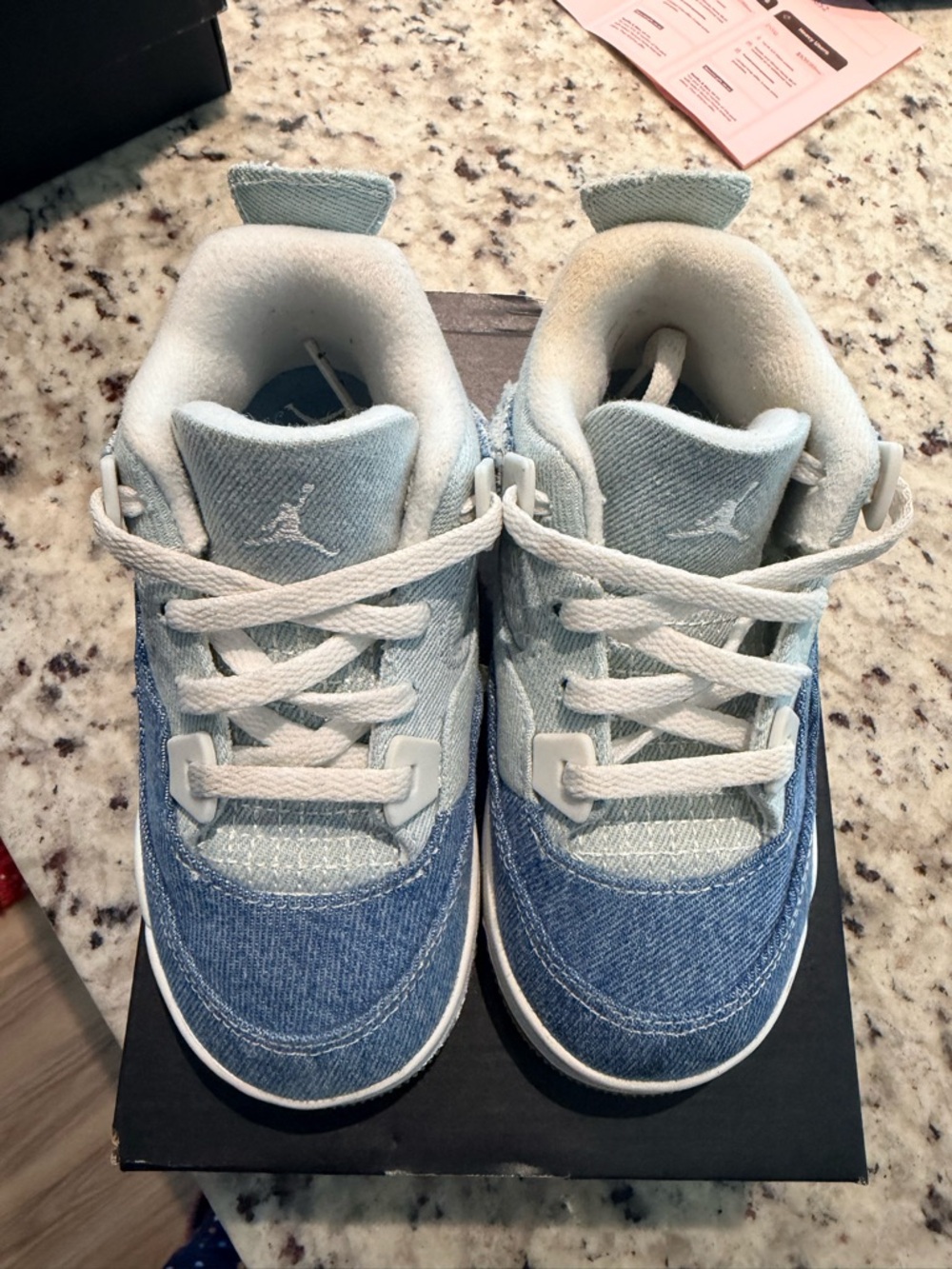 Jordan Toddler Retro 4' Light Blue Denim Low-Top Sneakers